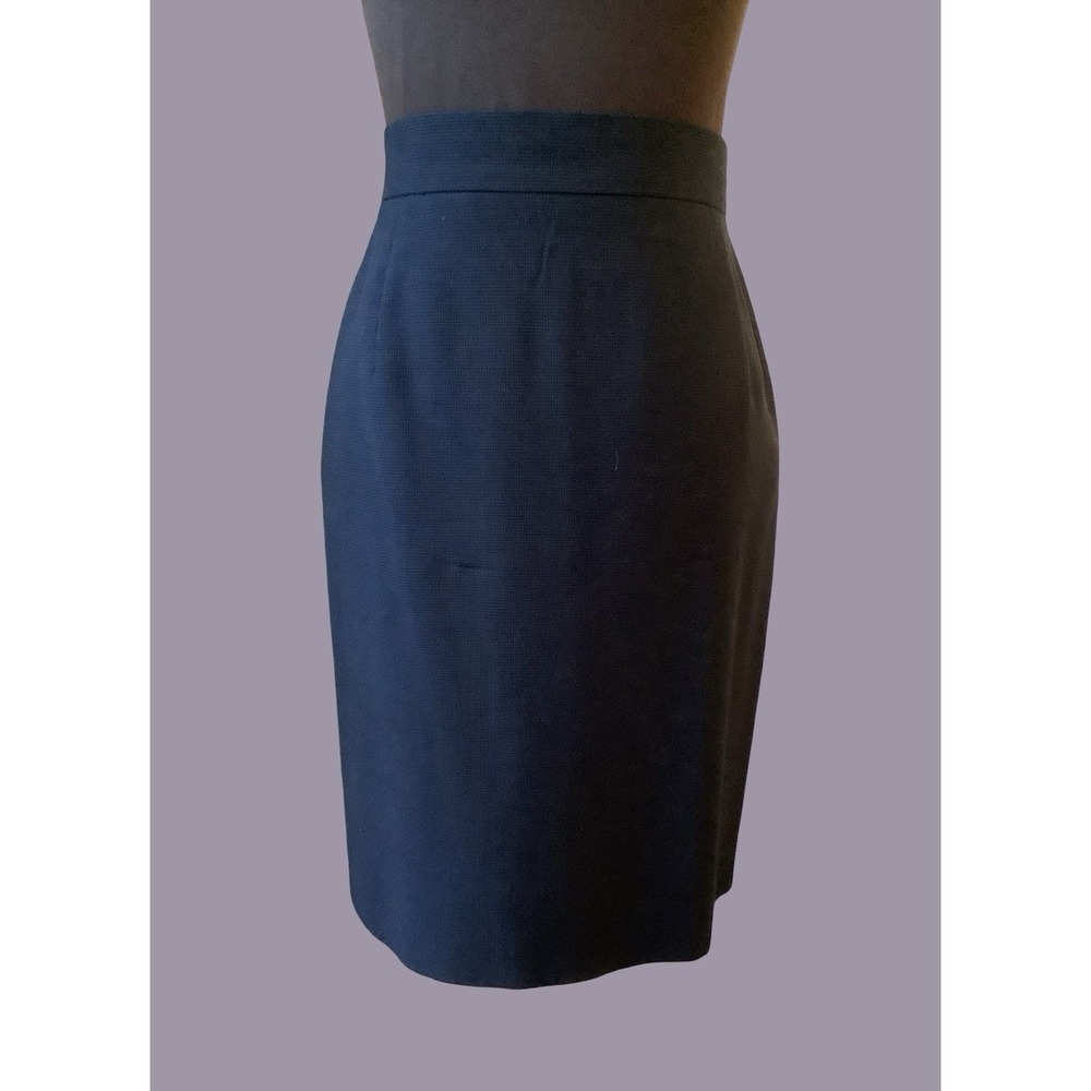 Laurel Women's Size 38 Black Pencil Sexy Office Skirt 100% Virgin Wool, Lined